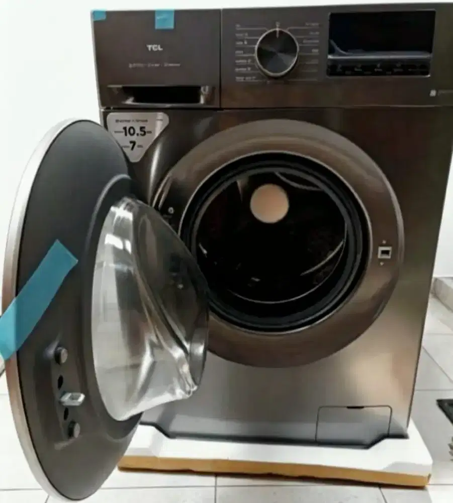 TCL Mesin Cuci Front Loading Washer Dryer 10.5 kg (Model TWD105-C22DG)
