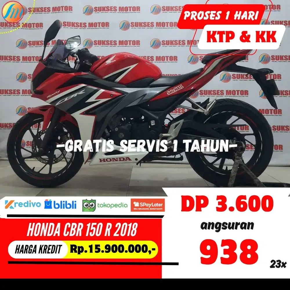 HONDA CBR 150 R 2018 JUAL CEPAT PAJAK ON SS LENGKAP BERGARANSI