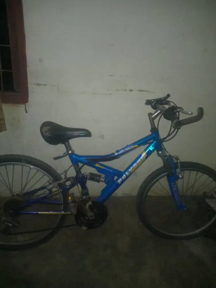 Sepeda gunung polygon rapid 18speed hi-ten frame series 24.0