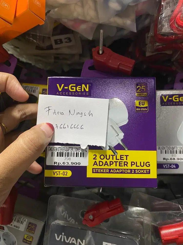 vgen steker adapter 2 soket