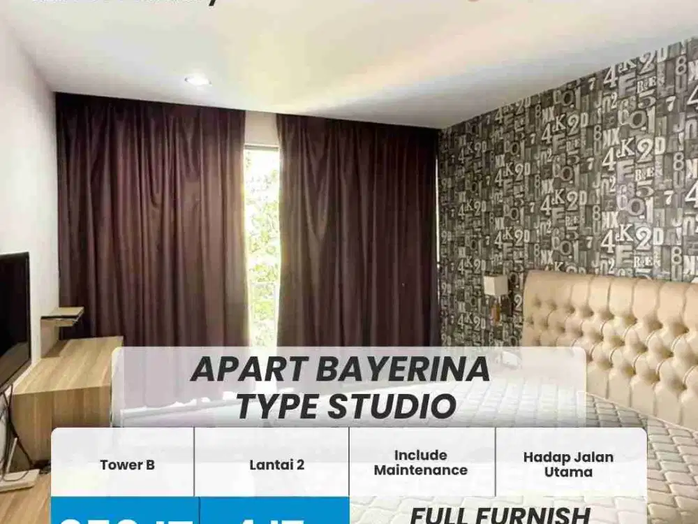 Disewakan/ Dijual Apartemen Bayerina Type Studio Batam
