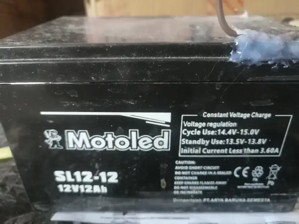 Battery ups aki accu bekas 12v12ah rusak
