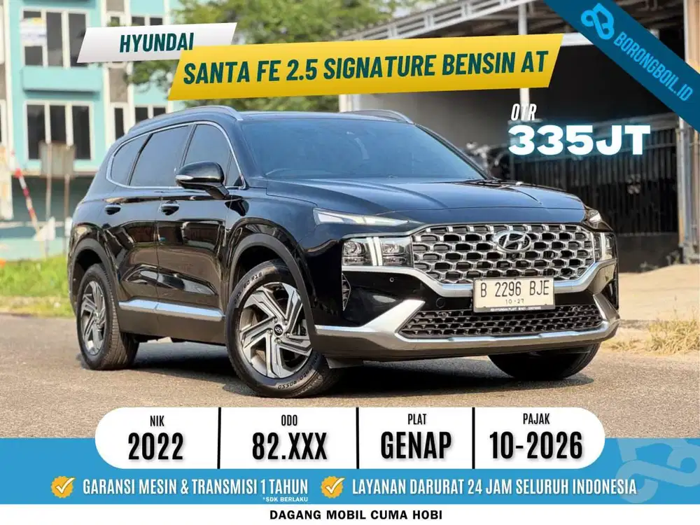 SANTAFE 2.5 SIGNATURE BENSIN AT 2022 HITAM FAVORIT