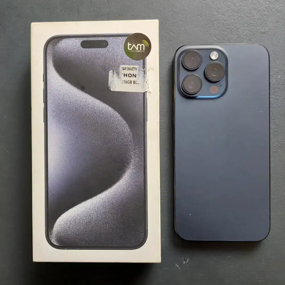 IPHONE 15 PRO MAX 256GB BLUE TITANIUM EX GARANSI RESMI
