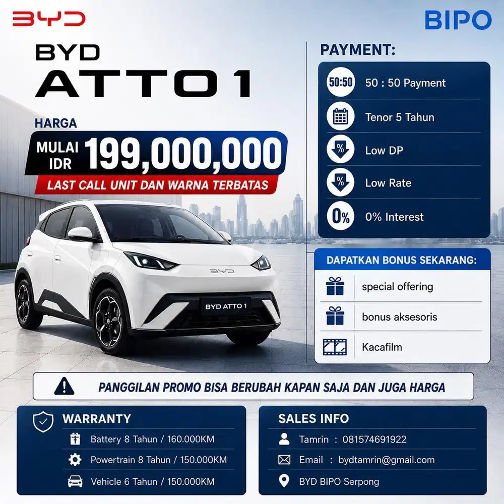Promo DP MINIM BYD ATTO 1