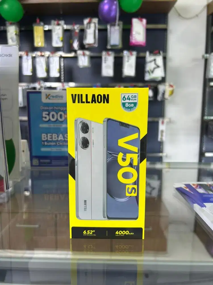 VILLAON V50S 4/64GB BLACK BARU GARANSI RESMI INDONESIA