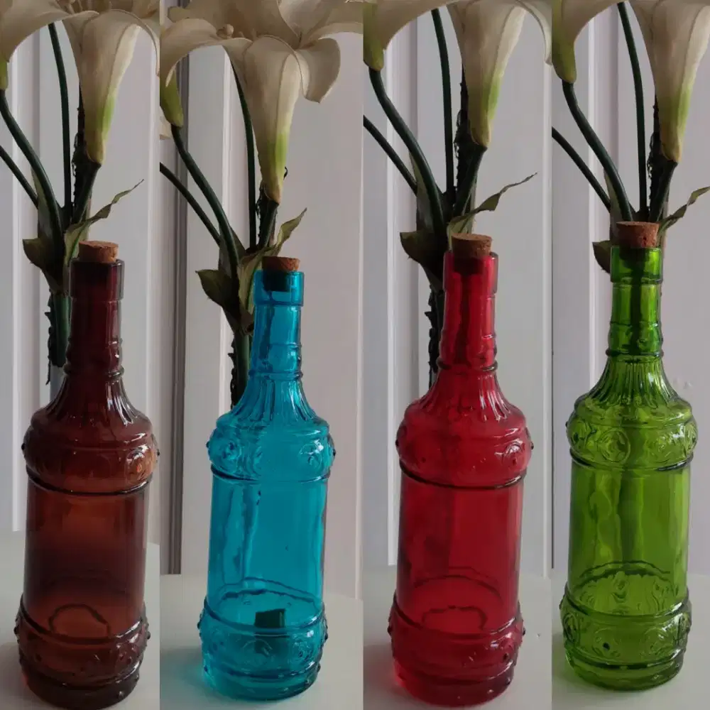 Botol / Vas kaca silinder estetik T:22cm Negotiable merk:Scoop
