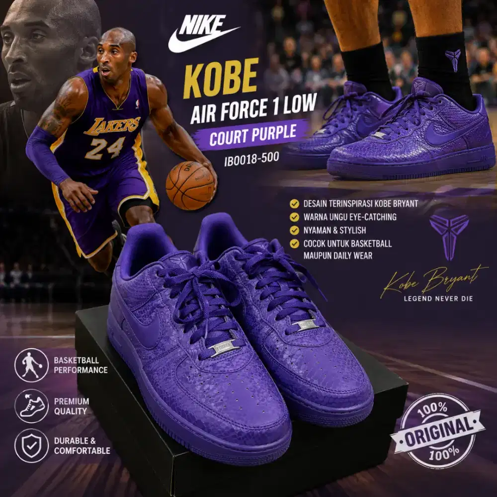 Sepatu basket asli original brand NIKE Kobe Air Force