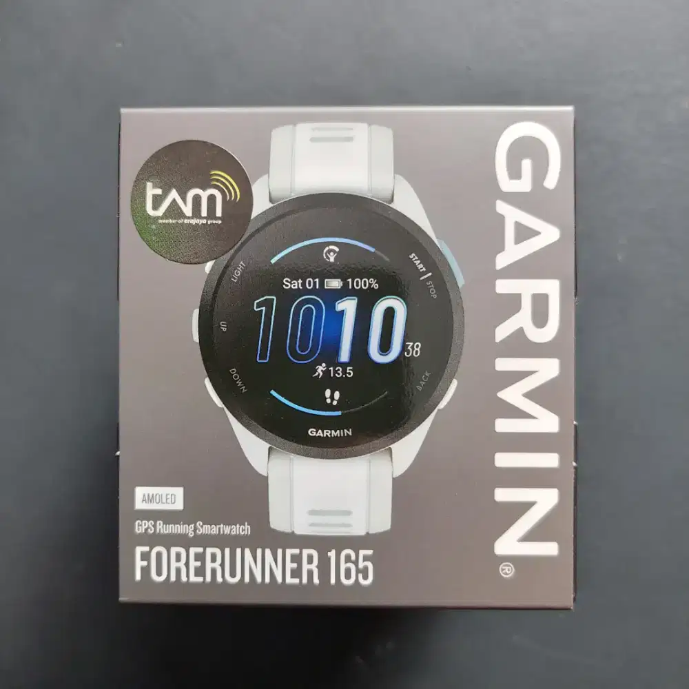 GARMIN FORERUNNER 165 WHITE GARANSI RESMI