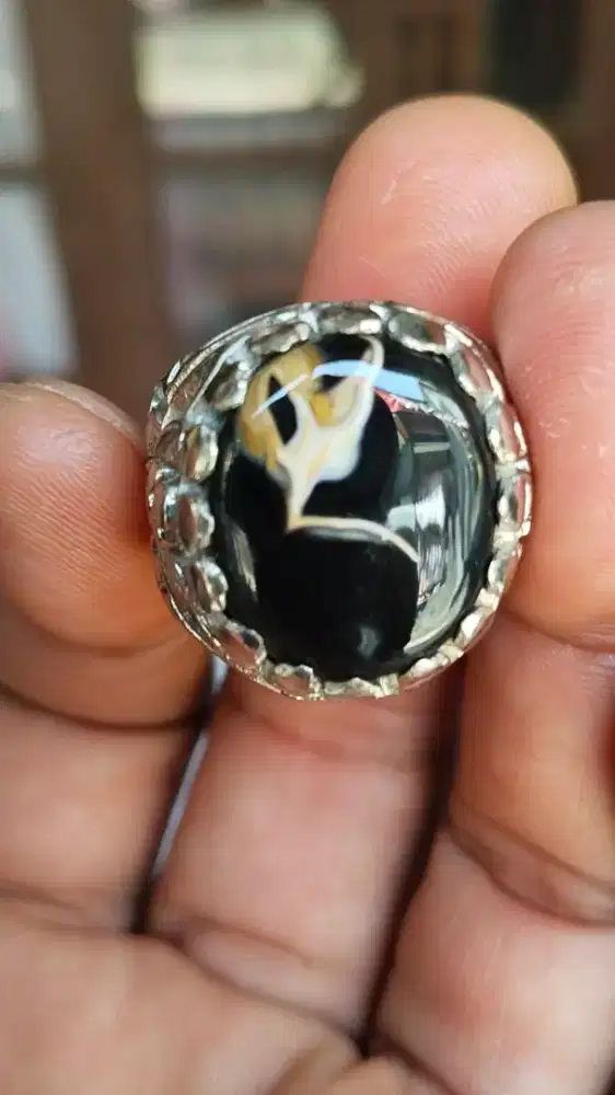 Akik karang nunggal motif cantik