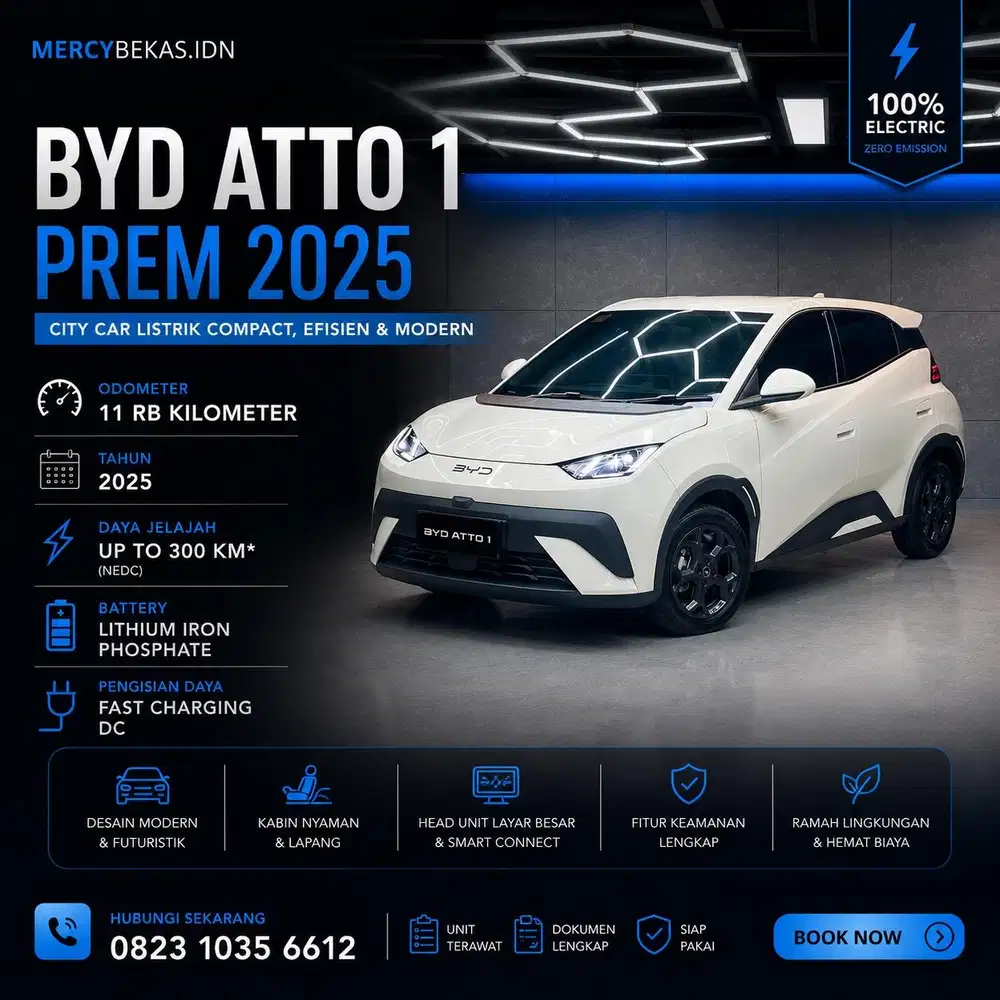 KM 11 ribu BYD Atto 1 Premium