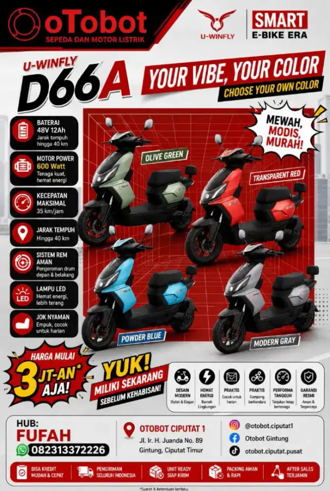 JUAL SEPEDA LISTRIK D66A