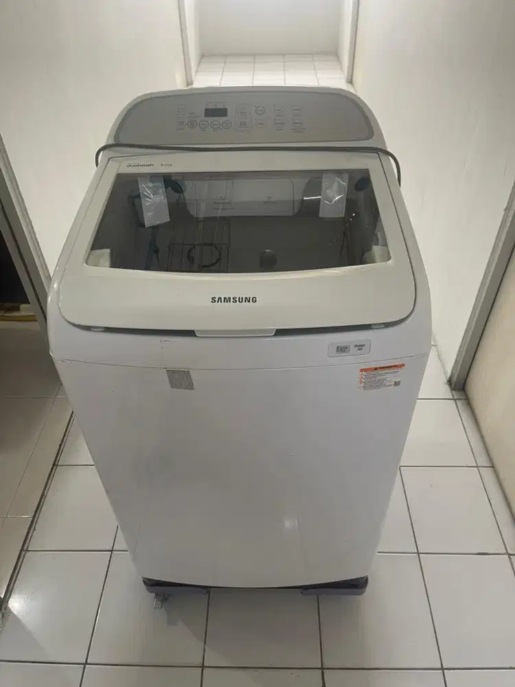 Mesin cuci 1 tabung Samsung active dualwash 9kg, KONDISI : 90%