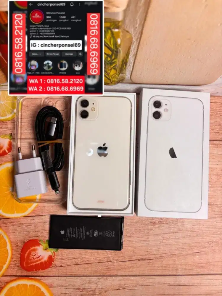 Jual hp iPhone 11 iBox BH 100% likenew istimewa