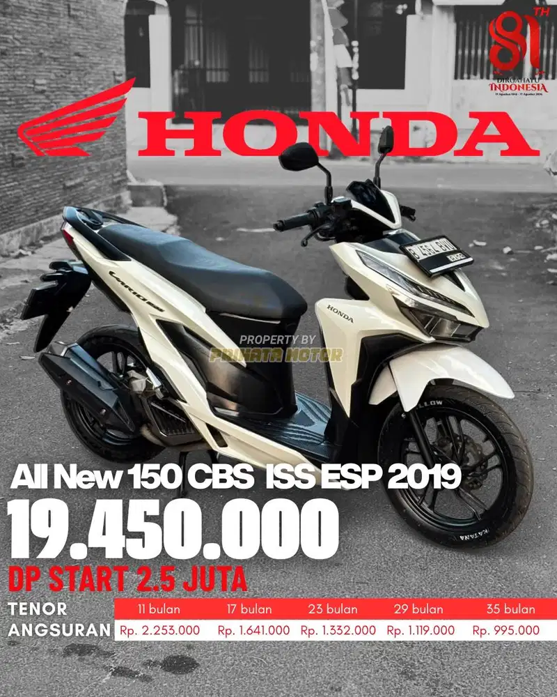 CREDIT DP MULAI 2.5 JUTA !!! HONDA ALL NEW VARIO 150 CBS ISS ESP 2019