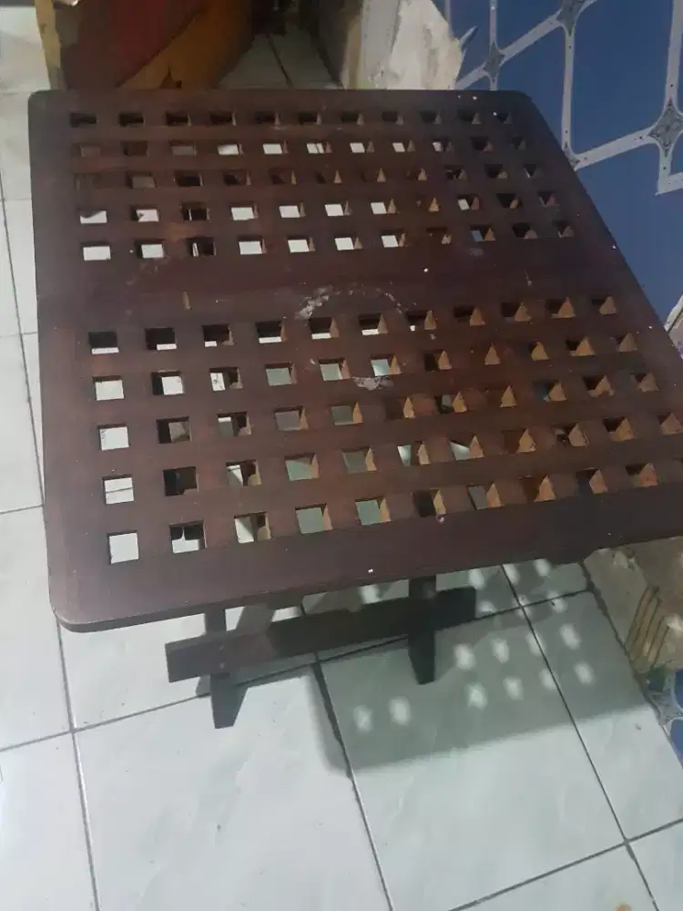 Jual cepat meja lipat jati bekas