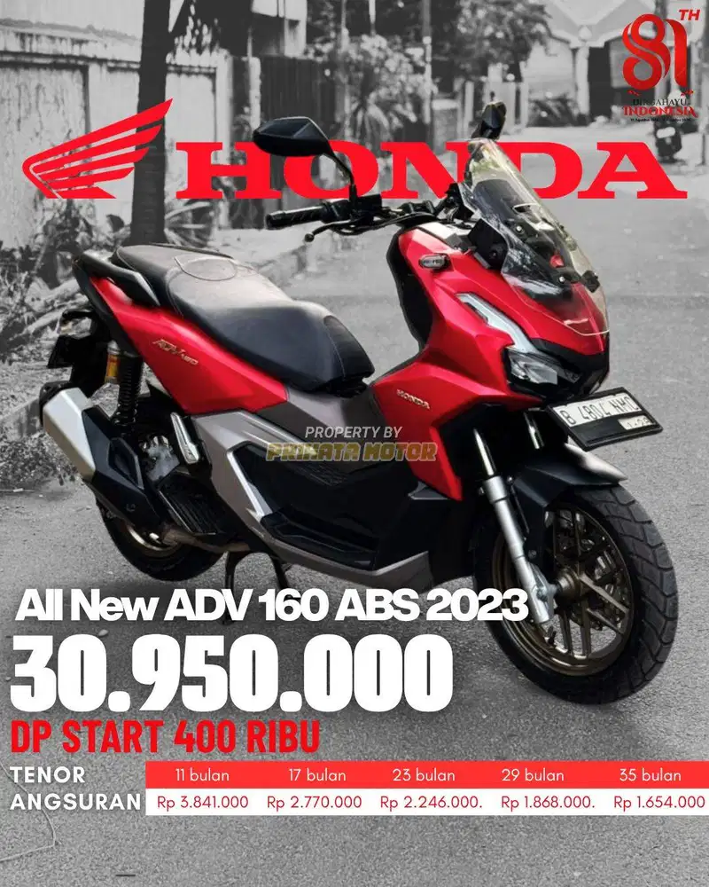 CREDIT DP MULAI 400 RIBU !!! HONDA ALL NEW ADV 160 ABS ISS ESP 2023