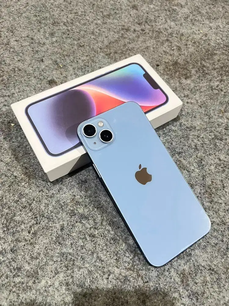 iPhone 14 Plus 128 GB Biru Resmi Beacukai