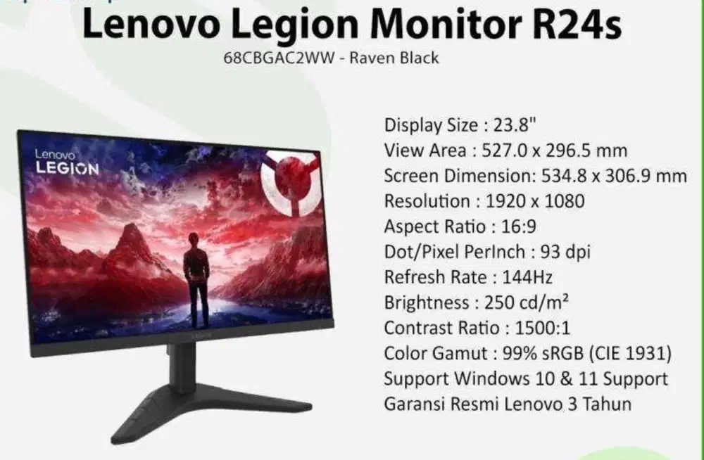 Monitor Lenovo Legion R24s