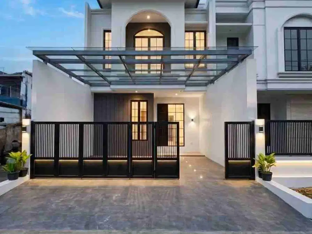 tahap finishing Rumah American Classic dalam komplek Billymoon Pondok Kelapa Jaktim