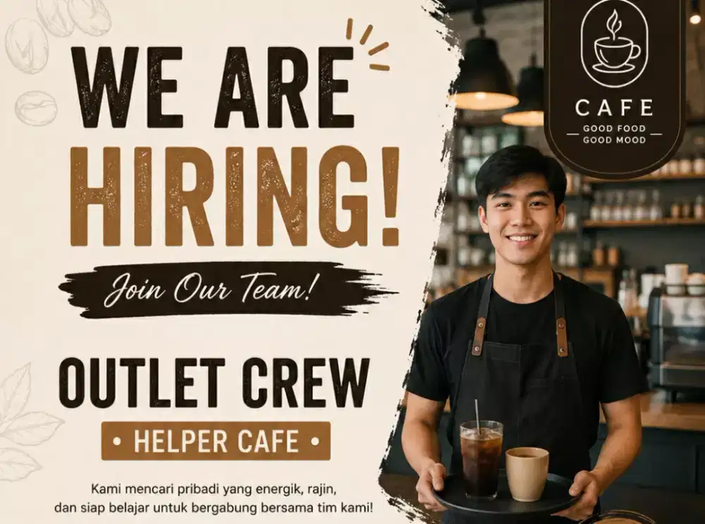 Butuh crew store & helper kitchen