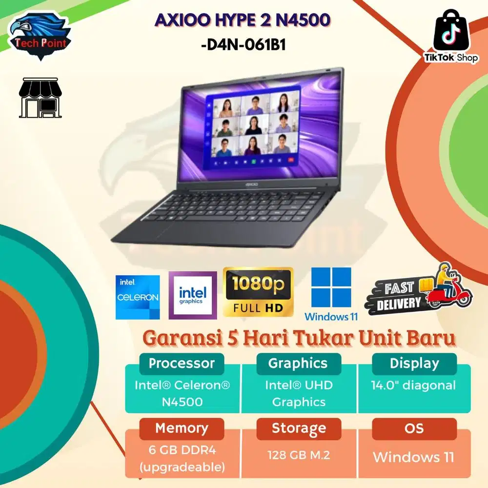 AXIOO HYPE 2 N4500 6GB 128GB W11 - 6GB 128GB