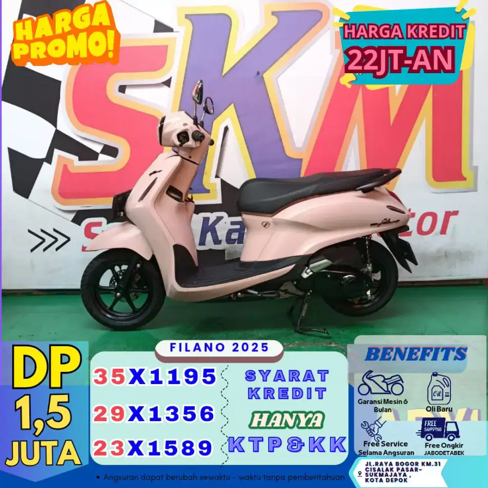 GRATIS pajak hidup DP 1,5jt Yamaha grand Filano th 2025 cash/credit