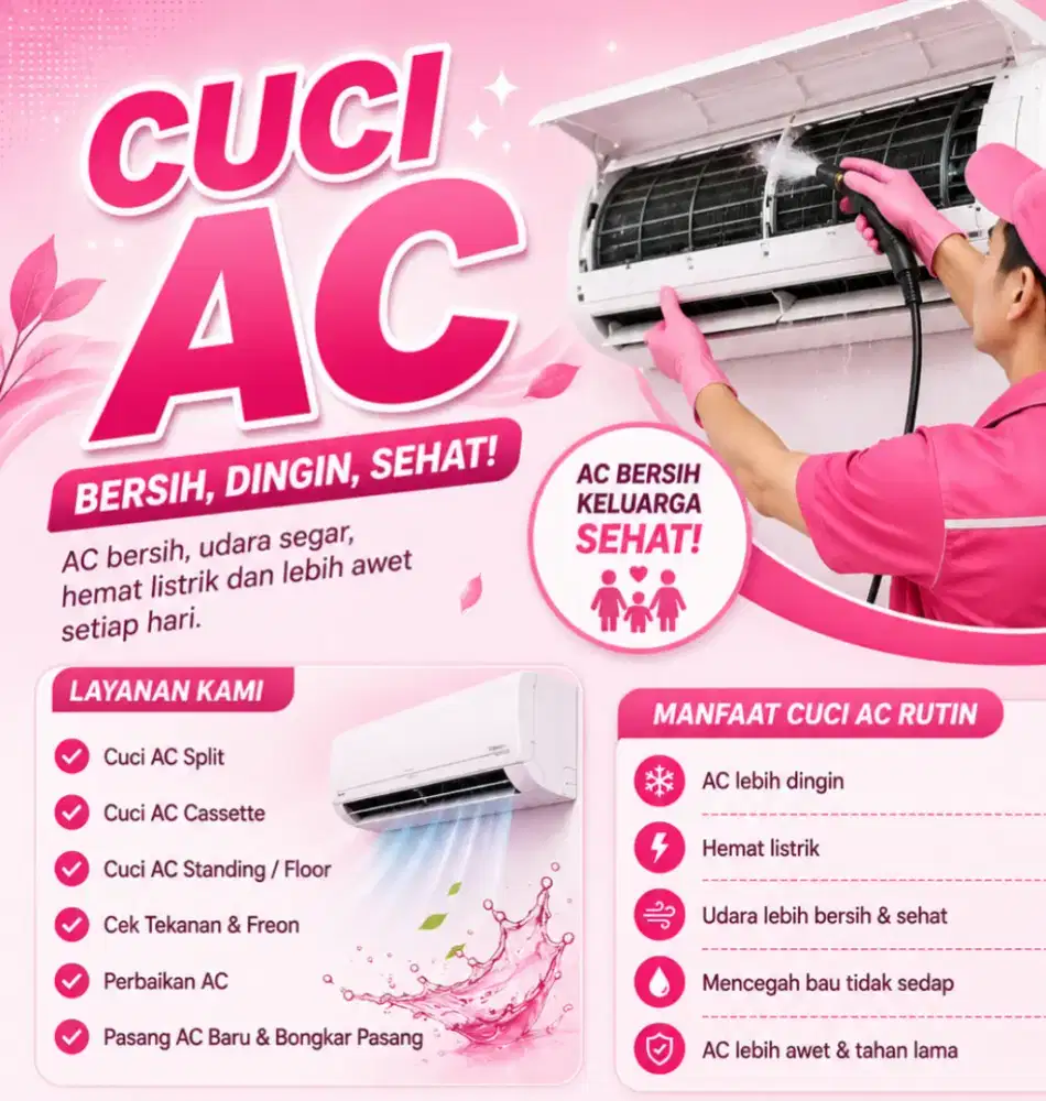 Cuci AC service AC kulkas mesin cuci pompa air