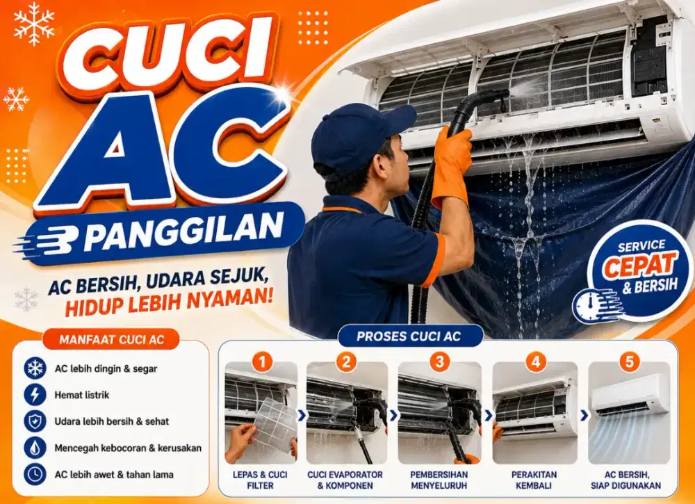 Cuci AC service AC kulkas mesin cuci pompa air