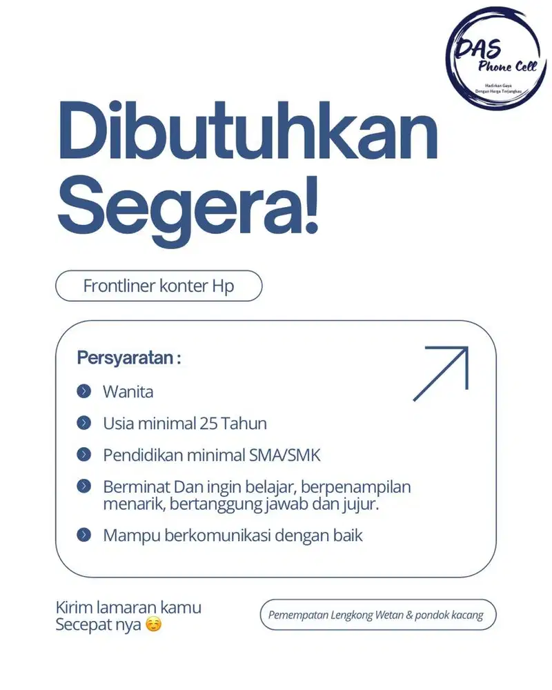 LOWONGAN KERJA FL KONTER HP