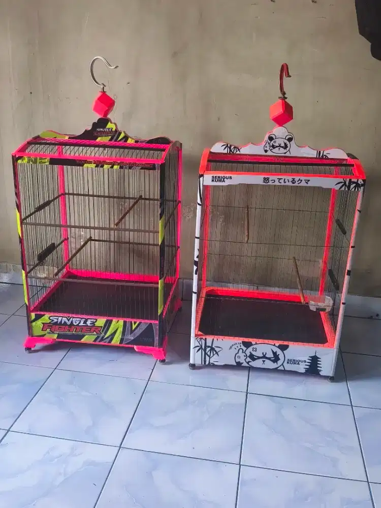 Kandang burung kenari no.2 ruji senar dan fiber