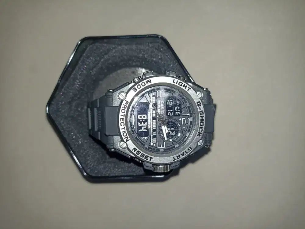JAM TANGAN PRIA CASIO G-SHOCK GST-8600 G-8600 DUATIME METAL ANTI AIR