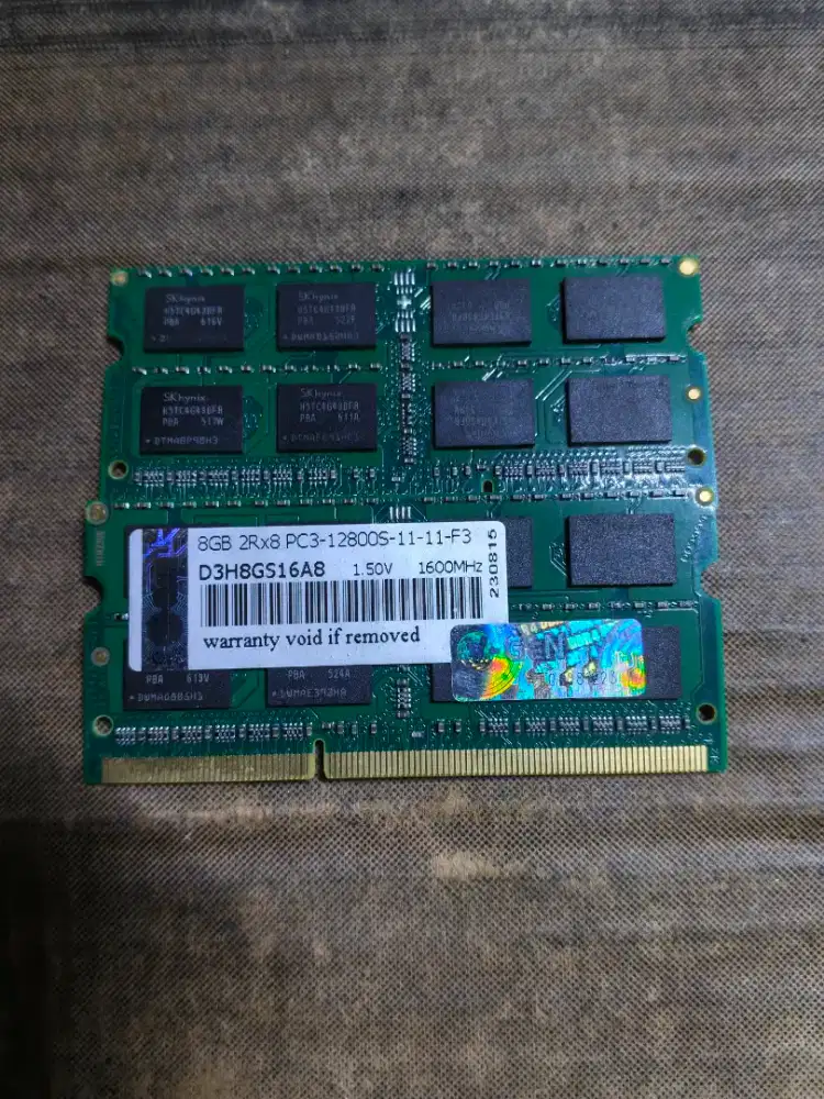 Ram Laptop 8GB DDR3 2Rx8 PC3-12800S