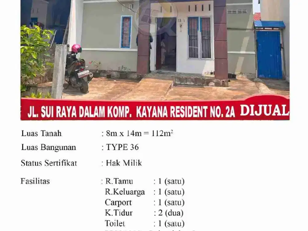 rumah dijual tipe 36