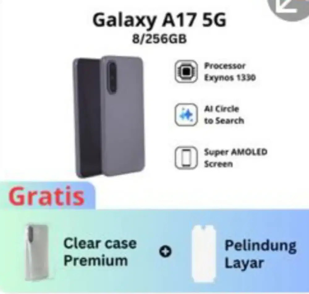 Jual cepat Samsung A17 5G Ram 8/256 Grey