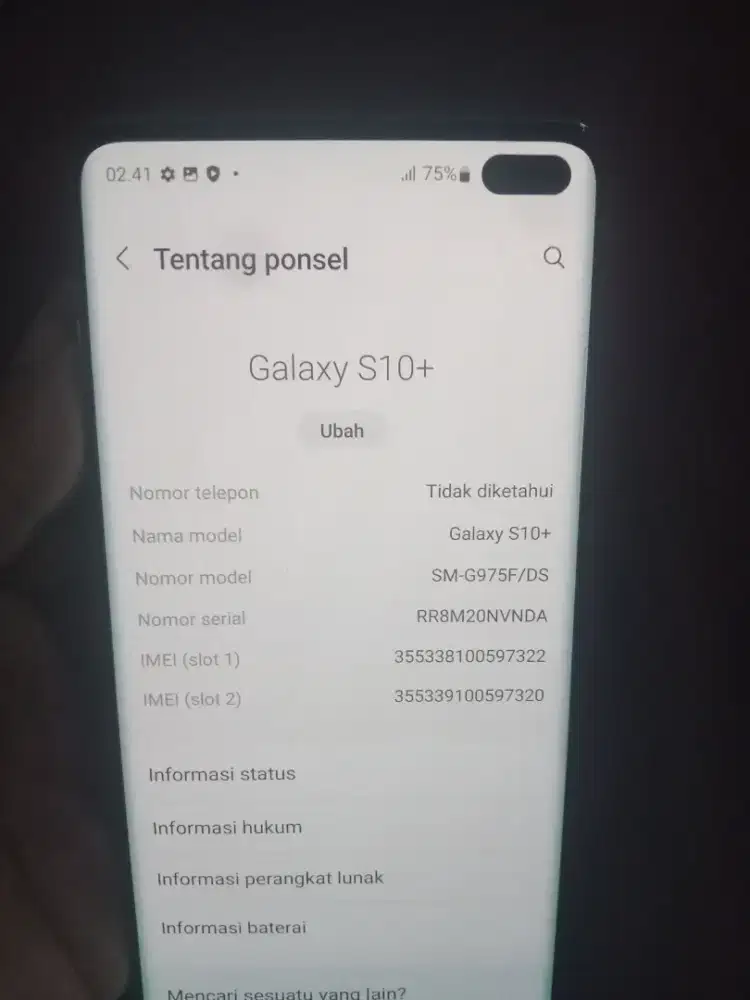 Samsung s10+ 128gb sein