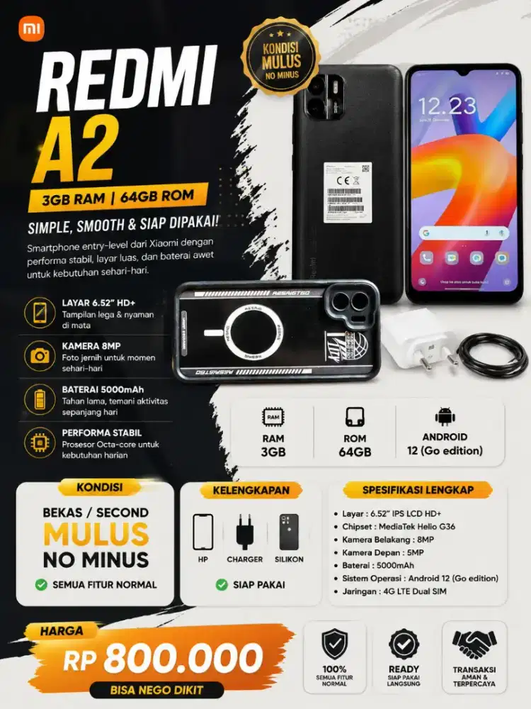REDMI A2, RAM3/ROM64GB