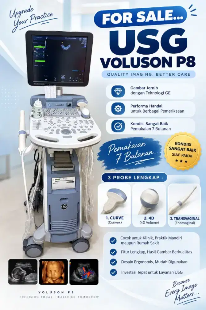 USG Voluson P8 Probe 3 lengkap