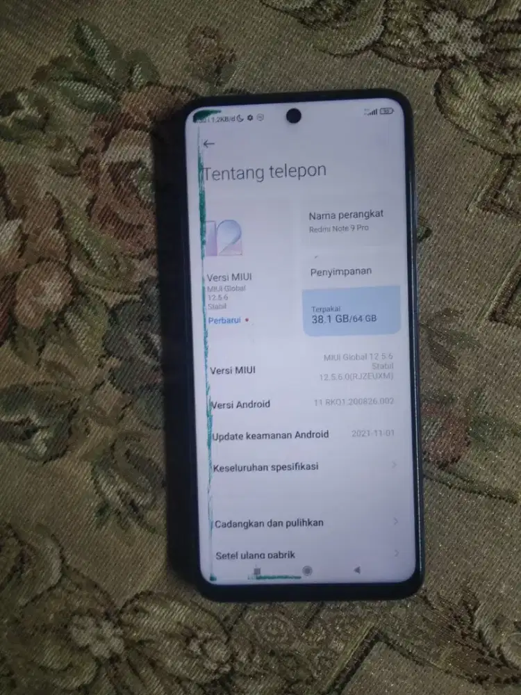 Xiomi Redmi Note 9 pro Snapdragon720, Ram 6/64 masih orian
