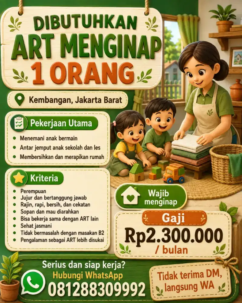 ART perempuan Menginap