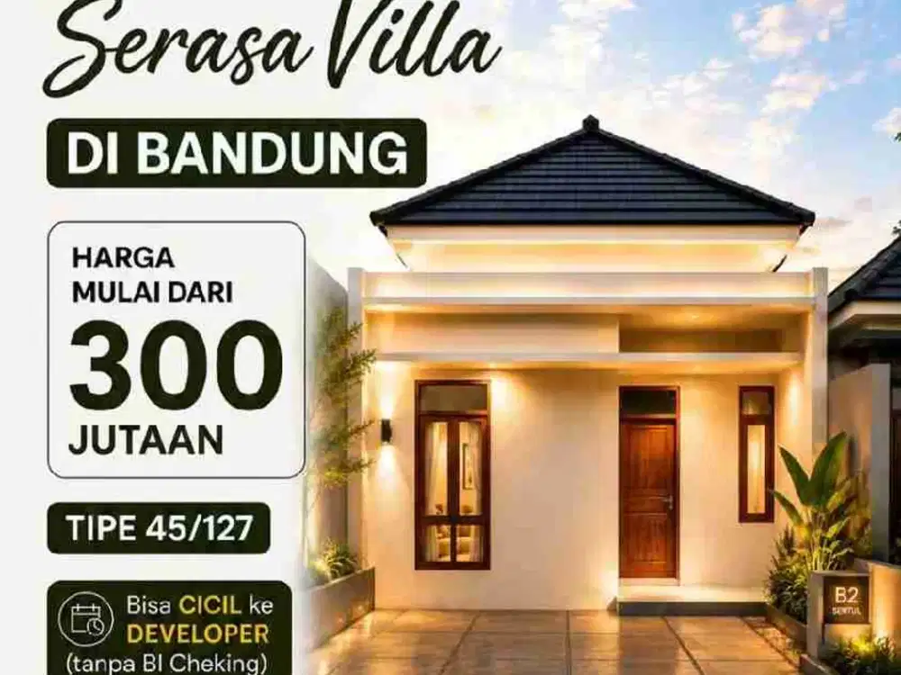Rumah modern tropis semi vila Bandung Timur