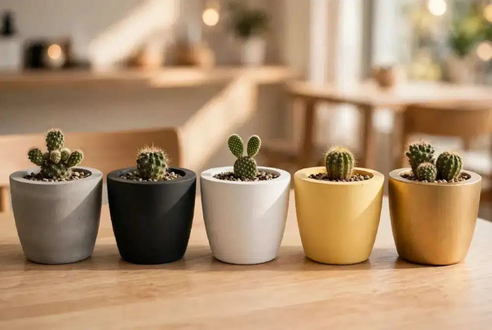 POT KAKTUS BUNGA CLS03 ESTETIK MINIMALIS, POT SUKULEN CONCRETE PREMIUM
