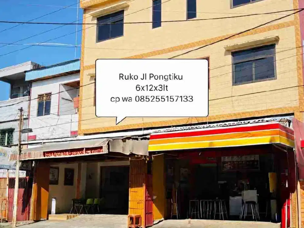 Ruko jl Pongtiku Makassar 3 Lantai dekat jl Sunu, Urip