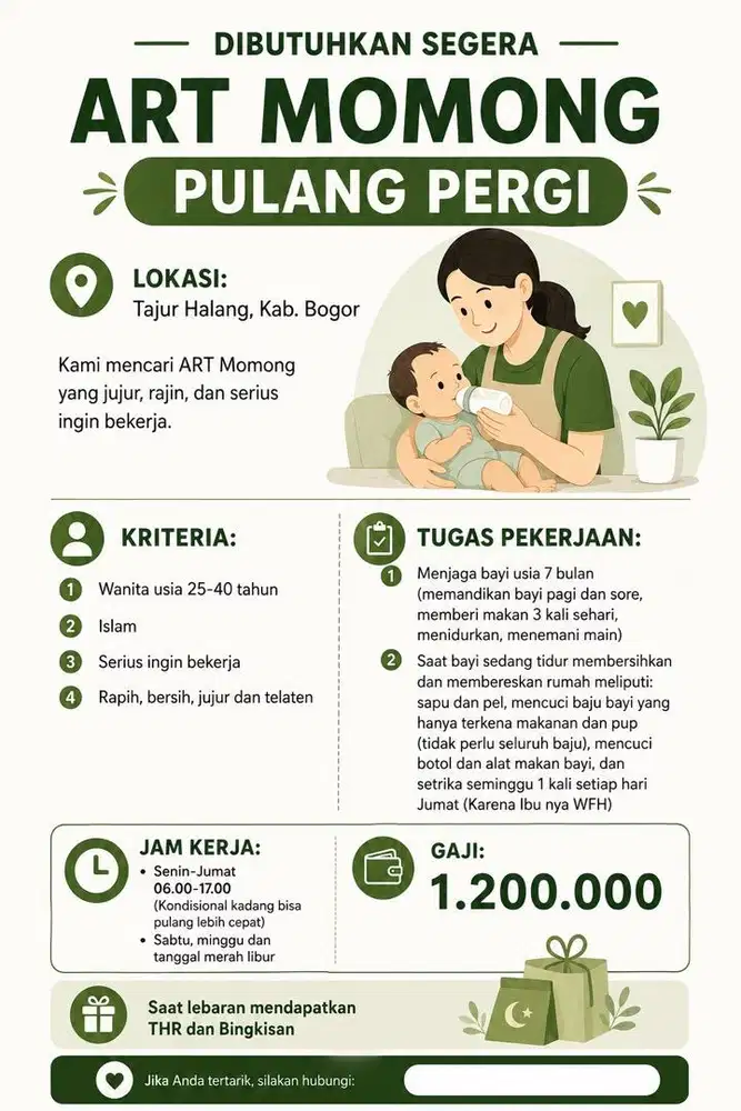 Lowongan ART Momong PP