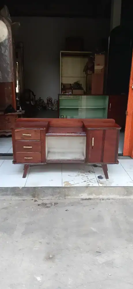 vintage meja tv kaki jengki kabinet antik