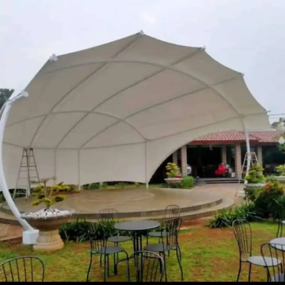 Canopy membran kain dan karbonat free3ddesain utk padel carport murmer