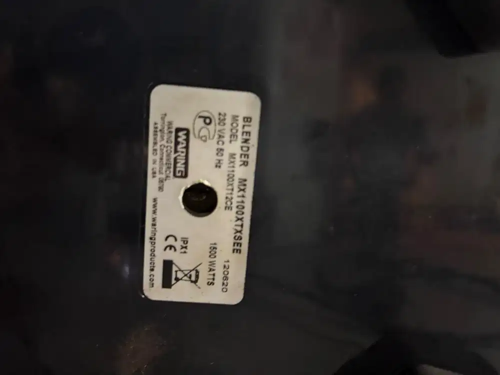 Blender heavy duty warning
