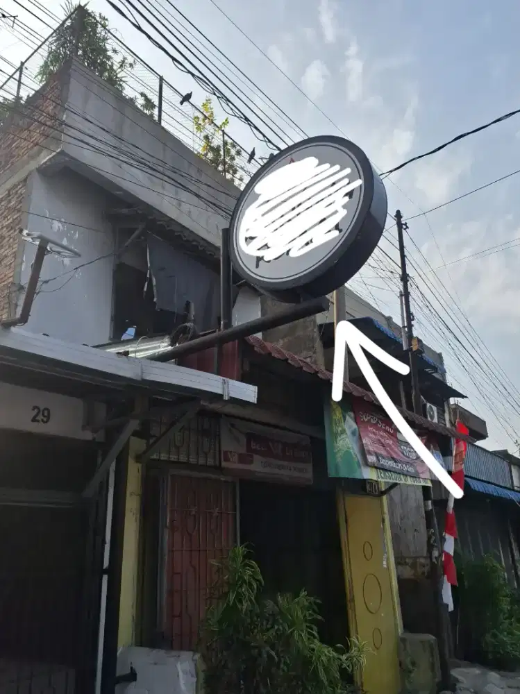 Tiang Reklame logo Bulat