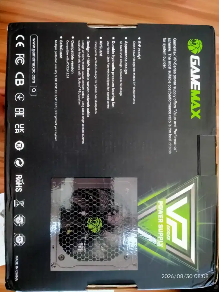 PSU game max 500 watt 80+ bronze