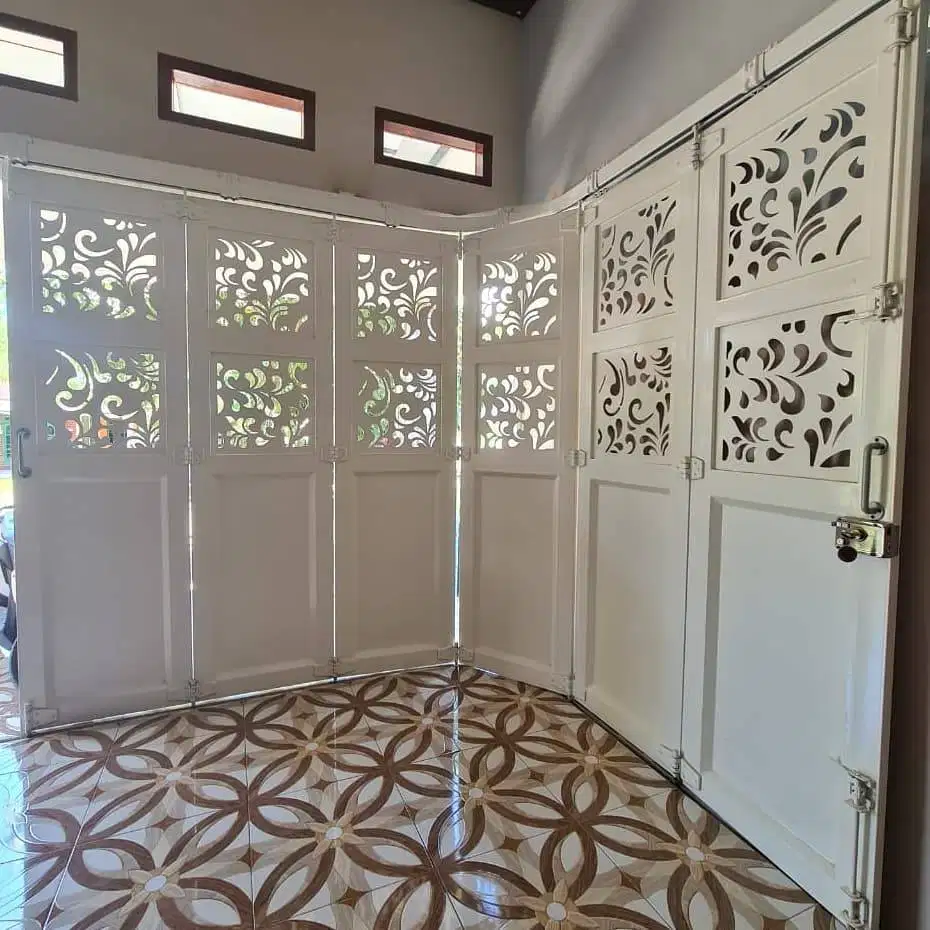 Pintu garasi handerson sliding nikung laser cutting